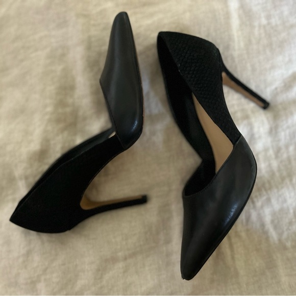 Vince Camuto Black Textured Stiletto Heels - Picture 8 of 12